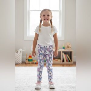 Unicorn Print Kids Leggings (5T Girls)